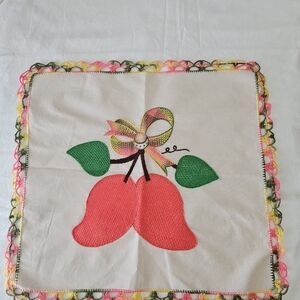 Colorful Fruit Embroidered Tablecloth